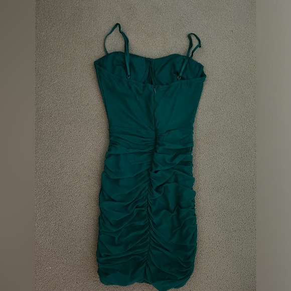 Rushed green mini dress from Simons, size S. Worn once, excellent condition. - Picture 4 of 4